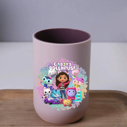 Gabby Dollhouse Water Cup Tooth Brushing Cups Anime Kawaii Cat Kids Toothg Cups Toothpaste Holders Kids Birthday Gift