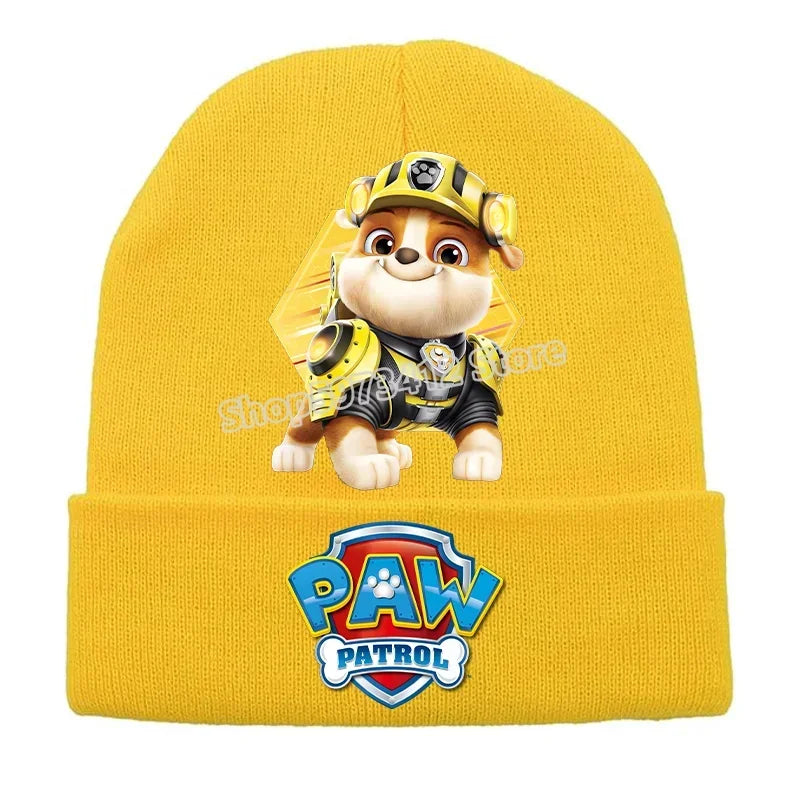 Paw Patrol Child Knitted Cap Chase Skye Rocky Beanies Winter Warm Hat Anime Accessories Cute Headgear Boy Girls Kids Bonnet Gift