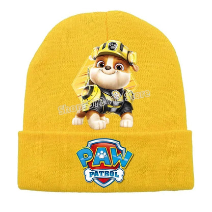 Paw Patrol Child Knitted Cap Chase Skye Rocky Beanies Winter Warm Hat Anime Accessories Cute Headgear Boy Girls Kids Bonnet Gift