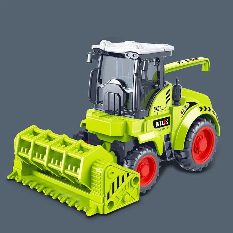 Farm Tractor Car Toy Pull-back Toy Model Simulation Harvester Vehicle Early Education Gifts Boy Children Tractor Car Gifts