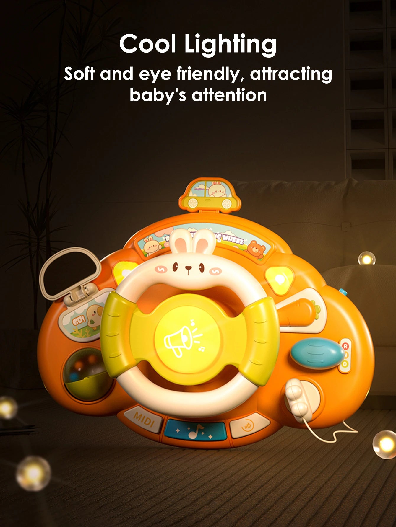 1pcs Baby Steering Wheel Toy,Early Education Educational Simulated driving toys, Lighting, sounding musical toys