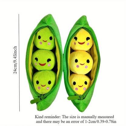 Interactive Plush Pea Pet Toys, Squeaky Sound, Durable Material, Suitable for All Breed Sizes - Pet Sniffing and Reward Game