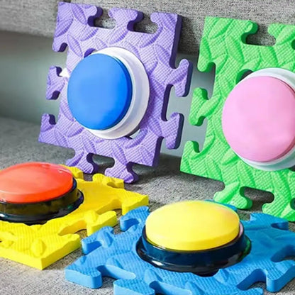 Anti-slip Mat for Pets Safe Pet Communication Mat for Bathrooms Play Areas Pet Button Pad Anti-slip Dog Speaking Toy Foam Carpet