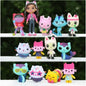 13pcs/set PVC Gabby Dollhouse Figure Toy Mercat Cartoon figurine Animals Smiling Car Cat Hug Gaby Girl Dolls Kids Birthday Gifts