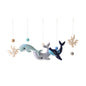 Baby Gym Frame Pendant Toys Soft Felt Whale Rattle Music Toys Cotton Crochet Mobile Hanging Pendants Activity Gym Teether Toys