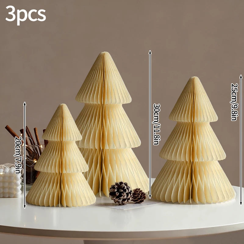 Christmas Tree Ornament Christmas Decoration 2026 3D Honeycomb Ball Desk Accessories Xmas Tree Navidad Decoraciones