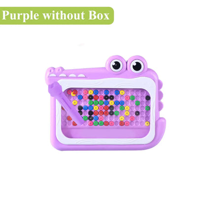 New Kids Magnetic Beads Doodle Board with Puzzle Pen  Drawing Toys  for Children 3-8 yearsMontessori Game Education Gift