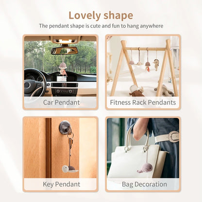 Baby Gym Frame Pendant Toys Soft Felt Whale Rattle Music Toys Cotton Crochet Mobile Hanging Pendants Activity Gym Teether Toys