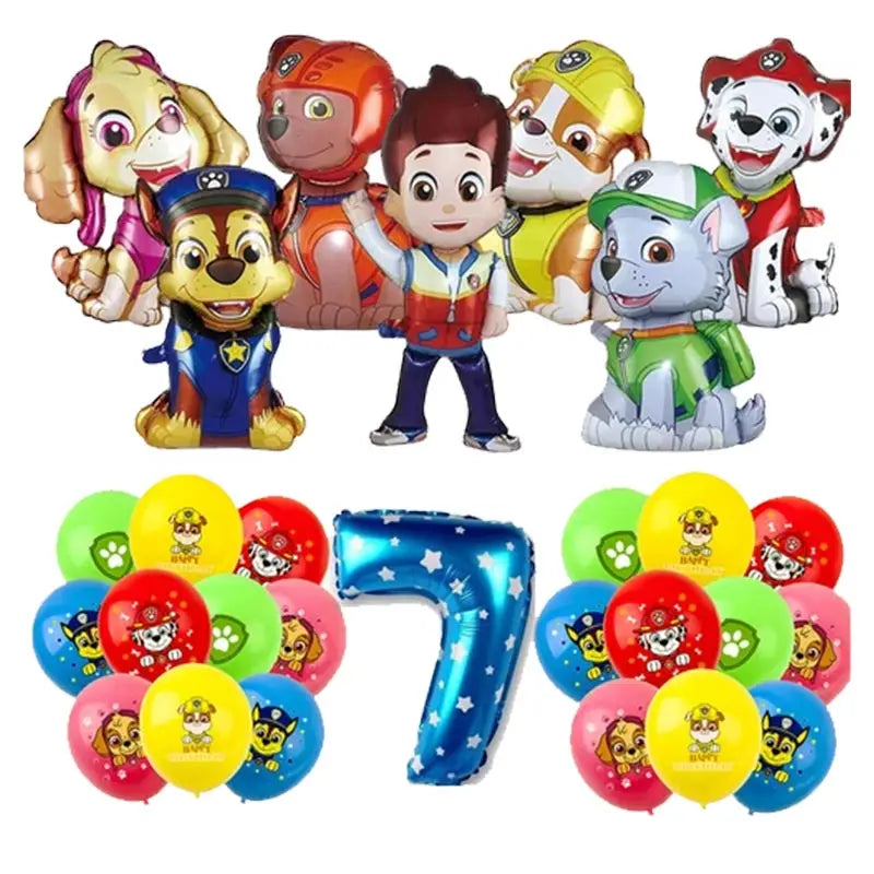Paw Patrol Decoration For Birthday Paw Patrol Party Supplies Set Tableware Napkins Plates Balloons Decor Party Favors Gift Boy