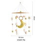 Baby Crib Mobile Bed Bell Rattle Toys Wooden Crochet Stars Pendant Bed Bell Toys Newborn Comfort Crib Bracket Hanging Toys Gifts