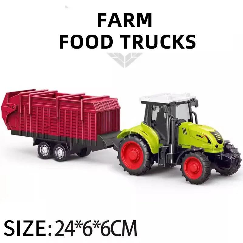 Farm Tractor Car Toy Pull-back Toy Model Simulation Harvester Vehicle Early Education Gifts Boy Children Tractor Car Gifts