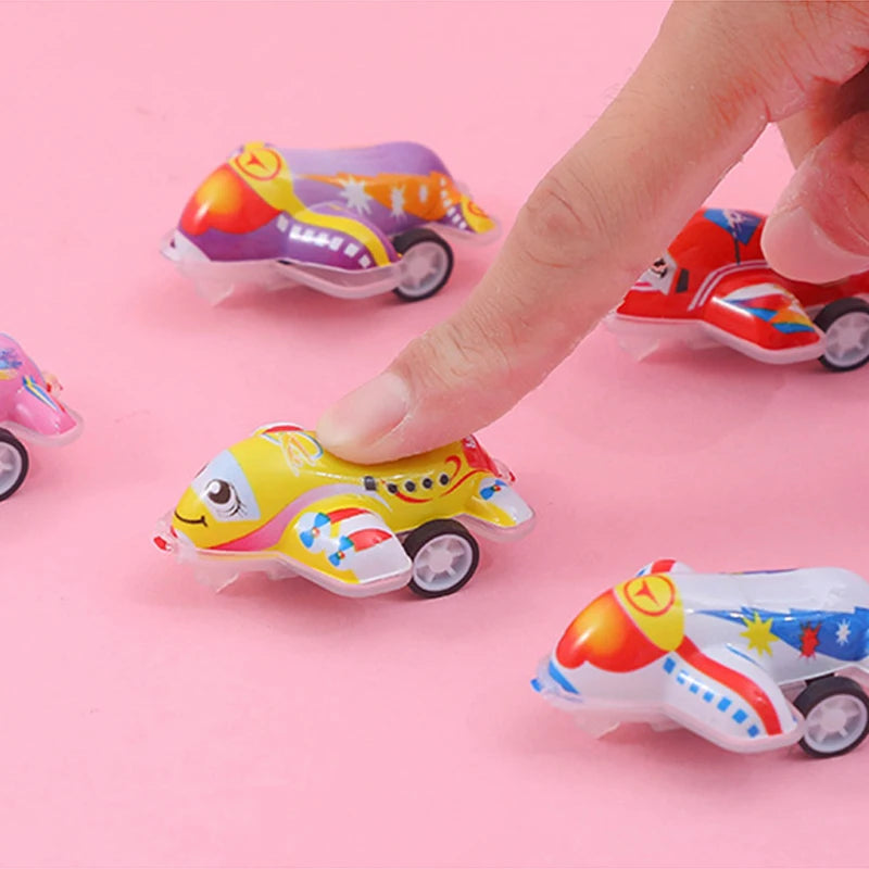 10pcs Cartoon Toys Pull Back Cars Plane Cute Plastic Toy Cars for Child Mini Car Model Funny Kids Toys Kindergarten Toys TMZ