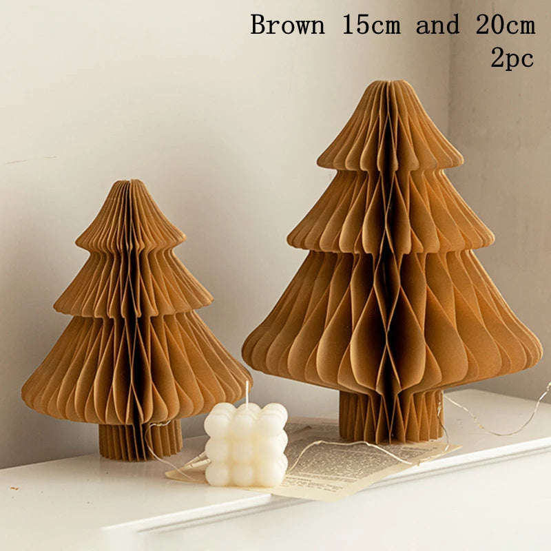 Christmas Tree Ornament Christmas Decoration 2026 3D Honeycomb Ball Desk Accessories Xmas Tree Navidad Decoraciones