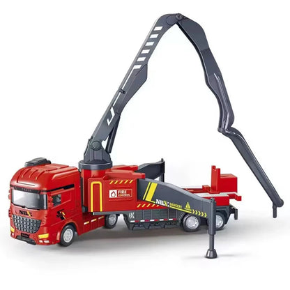 1pc-1/50 Simulation Alloy Head Diecasts Toy Engineering Vehicle Toy Excavator Crane Model Truck Car Toys for Boys Gifts Home Dec