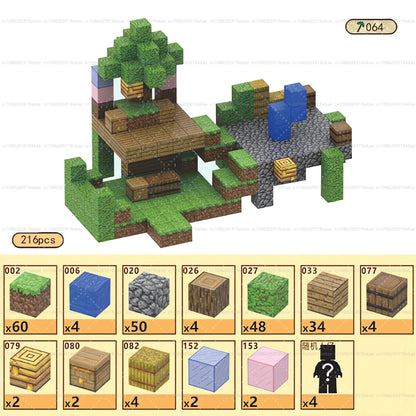 Magnetic Building Blocks Kid Toys Magnet Cube Set Mine World for Age 3+ Boys Girls DIY Model Children Magnets Toys Sensory Gifts