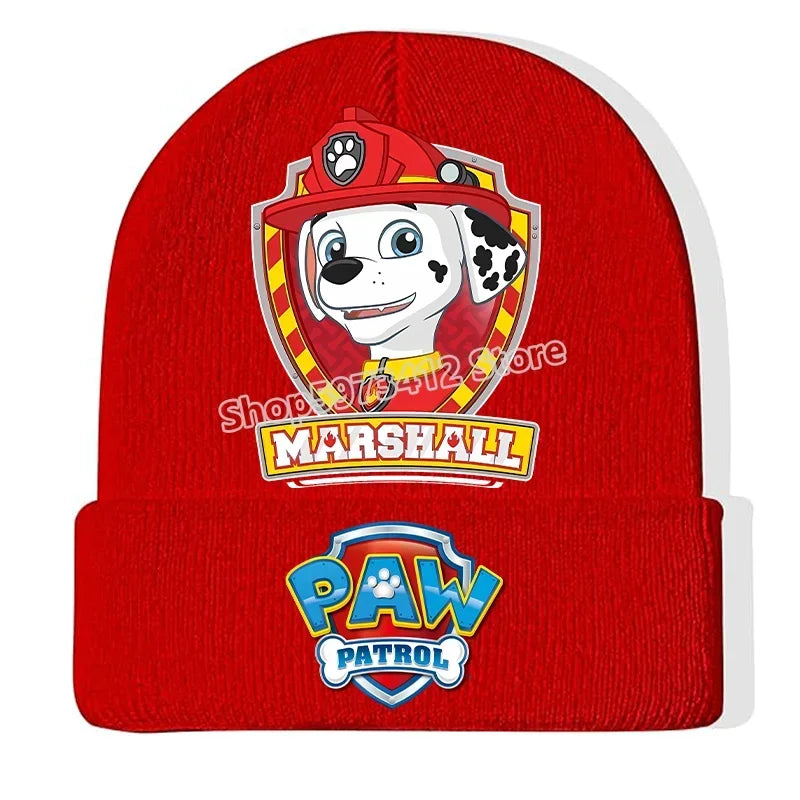 Paw Patrol Child Knitted Cap Chase Skye Rocky Beanies Winter Warm Hat Anime Accessories Cute Headgear Boy Girls Kids Bonnet Gift