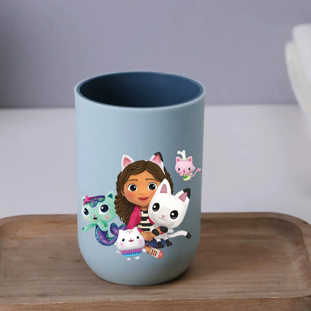 Gabby Dollhouse Water Cup Tooth Brushing Cups Anime Kawaii Cat Kids Toothg Cups Toothpaste Holders Kids Birthday Gift