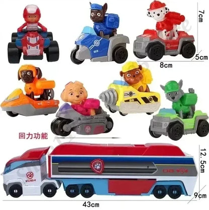 Paw Patrol Toy Set Cartoon Anime Figures Patrol Canine Chase Skye Rebound Bicycle Home Decoration Kids Christmas Birthday Gifts