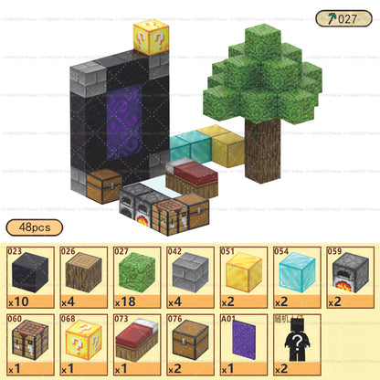 Magnetic Building Blocks Kid Toys Magnet Cube Set Mine World for Age 3+ Boys Girls DIY Model Children Magnets Toys Sensory Gifts