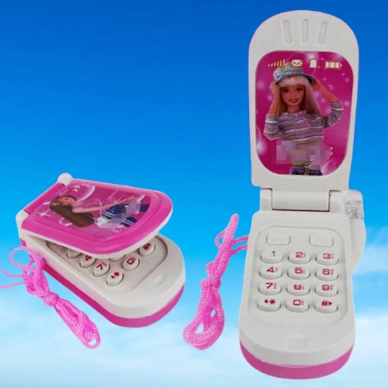 Children's Retro Simulation Flip Cover Electronic Light Music Mobile Phone Toy Parent-Child Interactive Holiday Gift