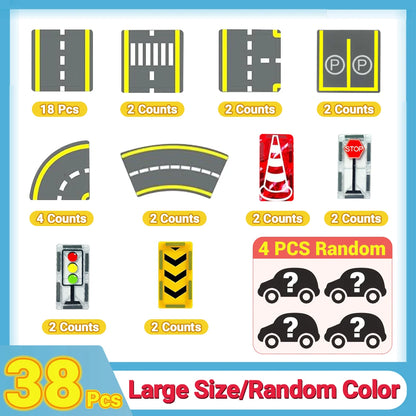 Magnetic Road Magnet Crane Car Toys, Magnetic Block Creativity And Educational Construction Toys for Kids Age 3-6 Birthday Gifts