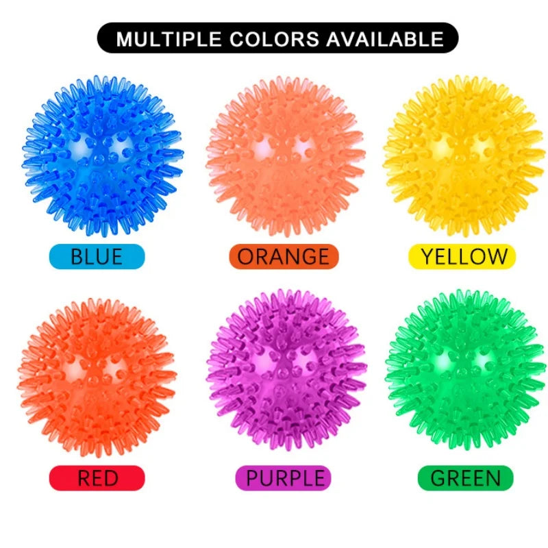 Pet Dog Toys Cat Puppy Sounding Toy TPR Soft Burr Tooth Cleaning Elastic Ball Outdoor Training Interactive Chew Toy Pet Supplies