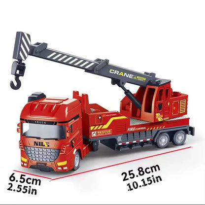 1pc-1/50 Simulation Alloy Head Diecasts Toy Engineering Vehicle Toy Excavator Crane Model Truck Car Toys for Boys Gifts Home Dec