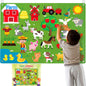 Felt Story Board Set Toy for kids Vehicle Farm Animals Preschool Education Early Learning Interactive Play Mat Wall Hanging Gift