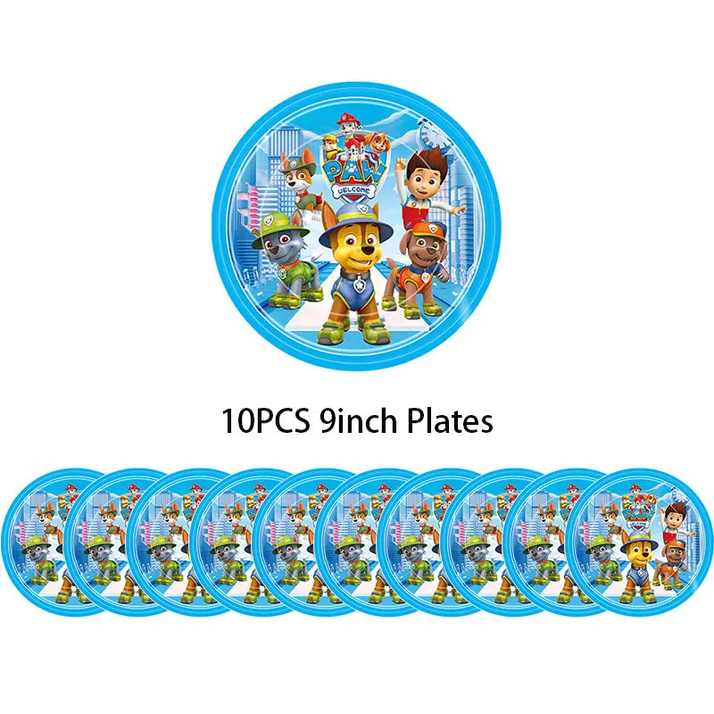 Paw Patrol Decoration For Birthday Paw Patrol Party Supplies Set Tableware Napkins Plates Balloons Decor Party Favors Gift Boy