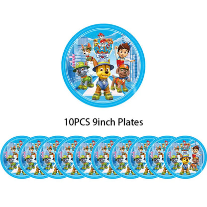 Paw Patrol Decoration For Birthday Paw Patrol Party Supplies Set Tableware Napkins Plates Balloons Decor Party Favors Gift Boy
