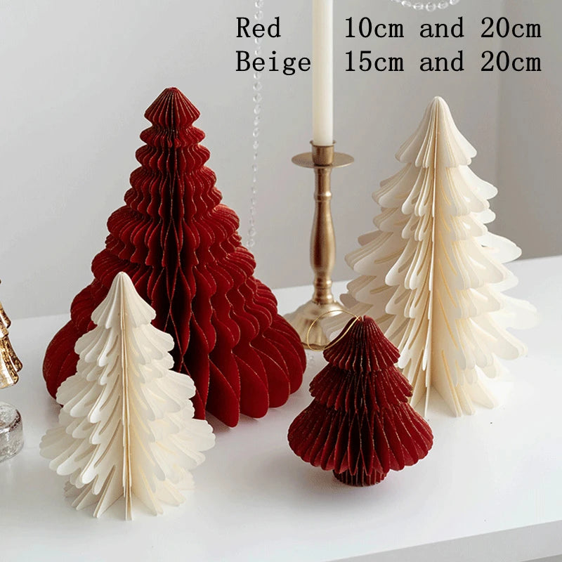 Christmas Tree Ornament Christmas Decoration 2026 3D Honeycomb Ball Desk Accessories Xmas Tree Navidad Decoraciones