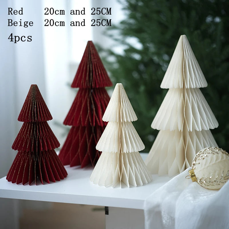 Christmas Tree Ornament Christmas Decoration 2026 3D Honeycomb Ball Desk Accessories Xmas Tree Navidad Decoraciones