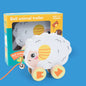 Montessori Early education Wooden Animal Car Toys Children Drag Car for kids Learning Walk and Have Fun Gift