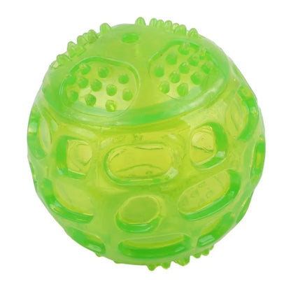 Pet Dog Cat Puppy Sounding Toys Polka Squeaky Tooth Cleaning Balls Playing Balls Pet Teeth Chew Toy Pet Chewing Accessories