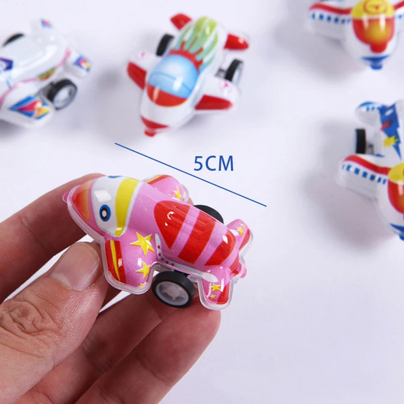 10pcs Cartoon Toys Pull Back Cars Plane Cute Plastic Toy Cars for Child Mini Car Model Funny Kids Toys Kindergarten Toys TMZ