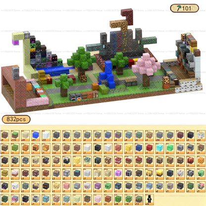 Magnetic Building Blocks Kid Toys Magnet Cube Set Mine World for Age 3+ Boys Girls DIY Model Children Magnets Toys Sensory Gifts