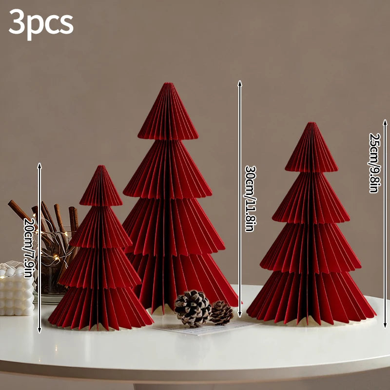 Christmas Tree Ornament Christmas Decoration 2026 3D Honeycomb Ball Desk Accessories Xmas Tree Navidad Decoraciones