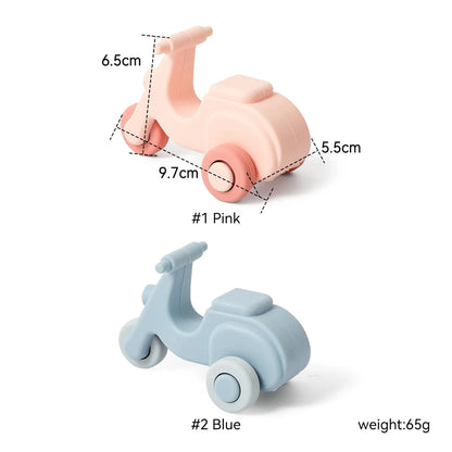 Baby Toys Montessori Silicone Car 0 12 Months Newborn Baby Things Silicone Baby Teether Toy Car Educational Toy Silicone Blocks