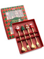 2/4/6Pcs Christmas Fork And Spoon Set,Stainless Steel Creative Tableware,Coffee Tea Dessert Forks And Spoons Gift Set