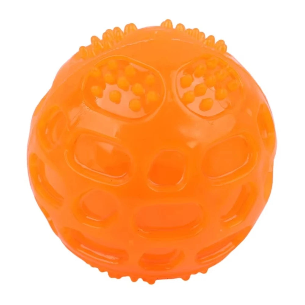 Pet Dog Cat Puppy Sounding Toys Polka Squeaky Tooth Cleaning Balls Playing Balls Pet Teeth Chew Toy Pet Chewing Accessories