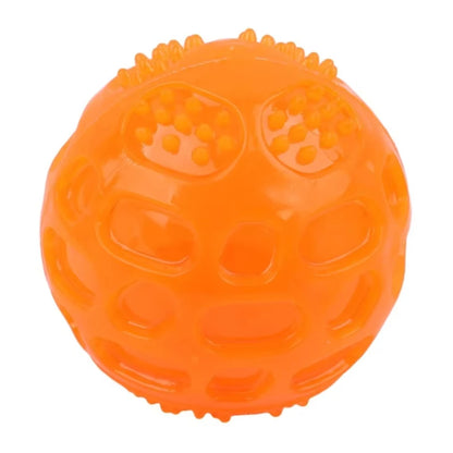 Pet Dog Cat Puppy Sounding Toys Polka Squeaky Tooth Cleaning Balls Playing Balls Pet Teeth Chew Toy Pet Chewing Accessories