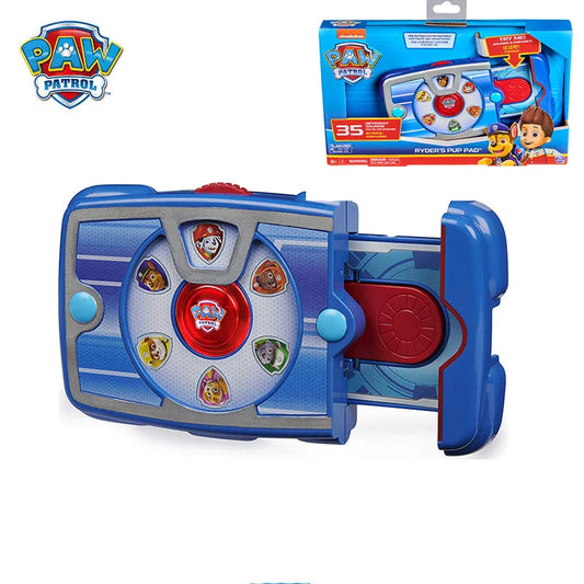 Original PAW Patrol Ryder Pup Pad Tablet Mission Launcher Rescue Team Dog Calling Pad Kids Toys Cosplay Sounding Toys Anime Doll