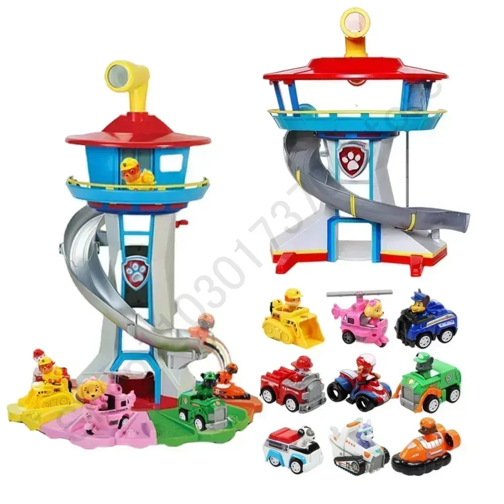Paw Patrol Toy Set Cartoon Anime Figures Patrol Canine Chase Skye Rebound Bicycle Home Decoration Kids Christmas Birthday Gifts