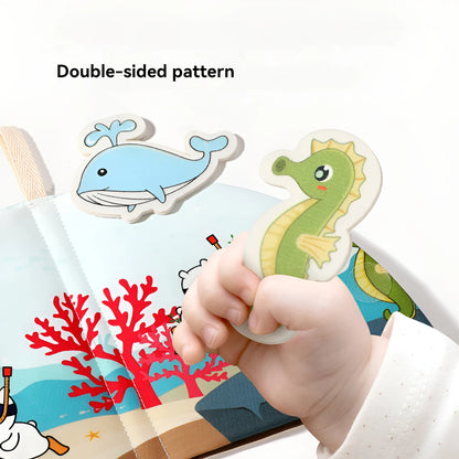 Children's tear book baby cloth book toy picture matching can tear paste repeatedly tear paste cloth art