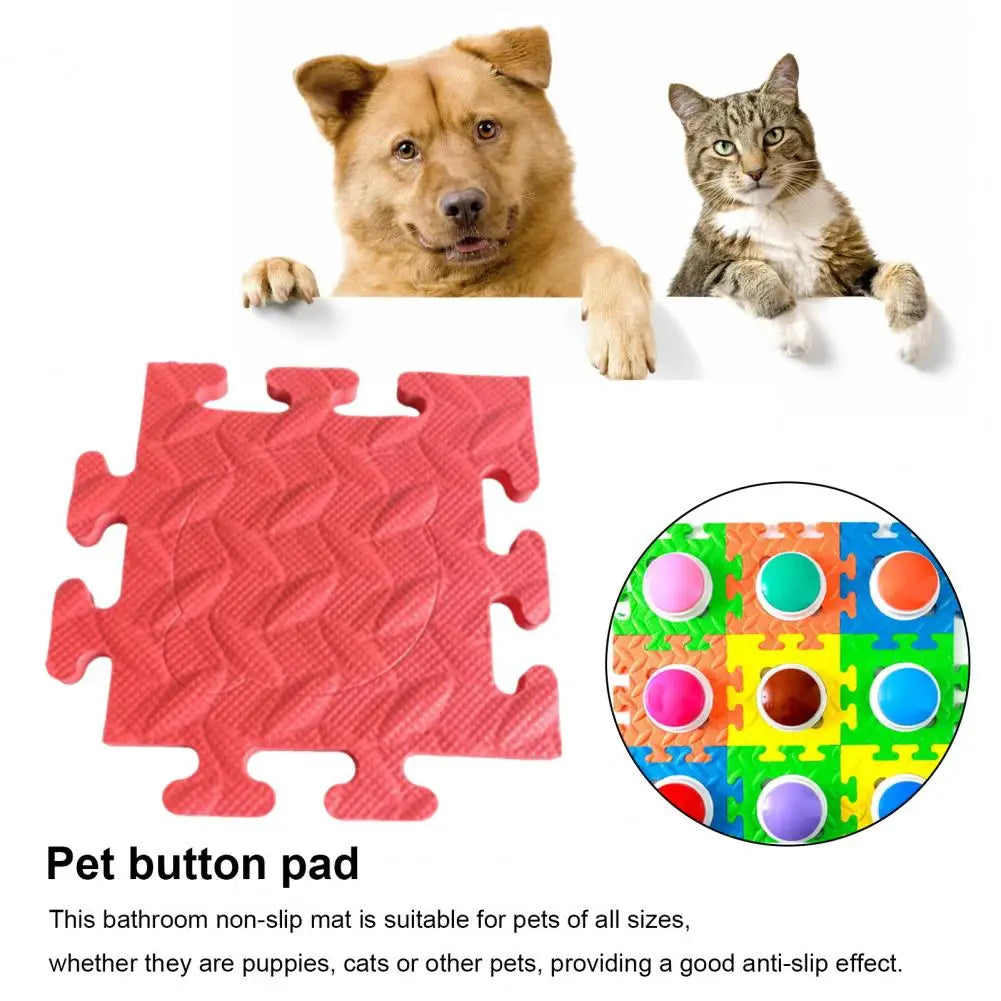 Anti-slip Mat for Pets Safe Pet Communication Mat for Bathrooms Play Areas Pet Button Pad Anti-slip Dog Speaking Toy Foam Carpet