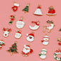 (20Pcs/pack)Mixed Metal Pendants Christmas Mini Decoration Semi-finished  Crafts Xmas Christmas Tree Elements Hanging DIY
