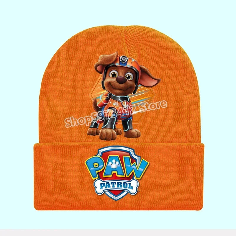 Paw Patrol Child Knitted Cap Chase Skye Rocky Beanies Winter Warm Hat Anime Accessories Cute Headgear Boy Girls Kids Bonnet Gift