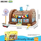 Spongebob building block cartoon Krusty Krab creative restaurant scene model Patrick Star assembly toy children's birthday gift