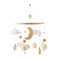 Baby Crib Mobile Bed Bell Rattle Toys Wooden Crochet Stars Pendant Bed Bell Toys Newborn Comfort Crib Bracket Hanging Toys Gifts