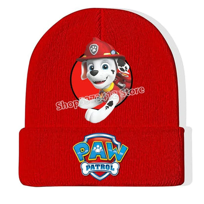 Paw Patrol Child Knitted Cap Chase Skye Rocky Beanies Winter Warm Hat Anime Accessories Cute Headgear Boy Girls Kids Bonnet Gift